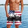 Men's Independence Day Print Casual Fashion Shorts Men's Printed Loose Breathable Shorts
