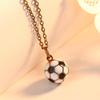 Women's World Cup 3D Gold Football Pendant Necklace