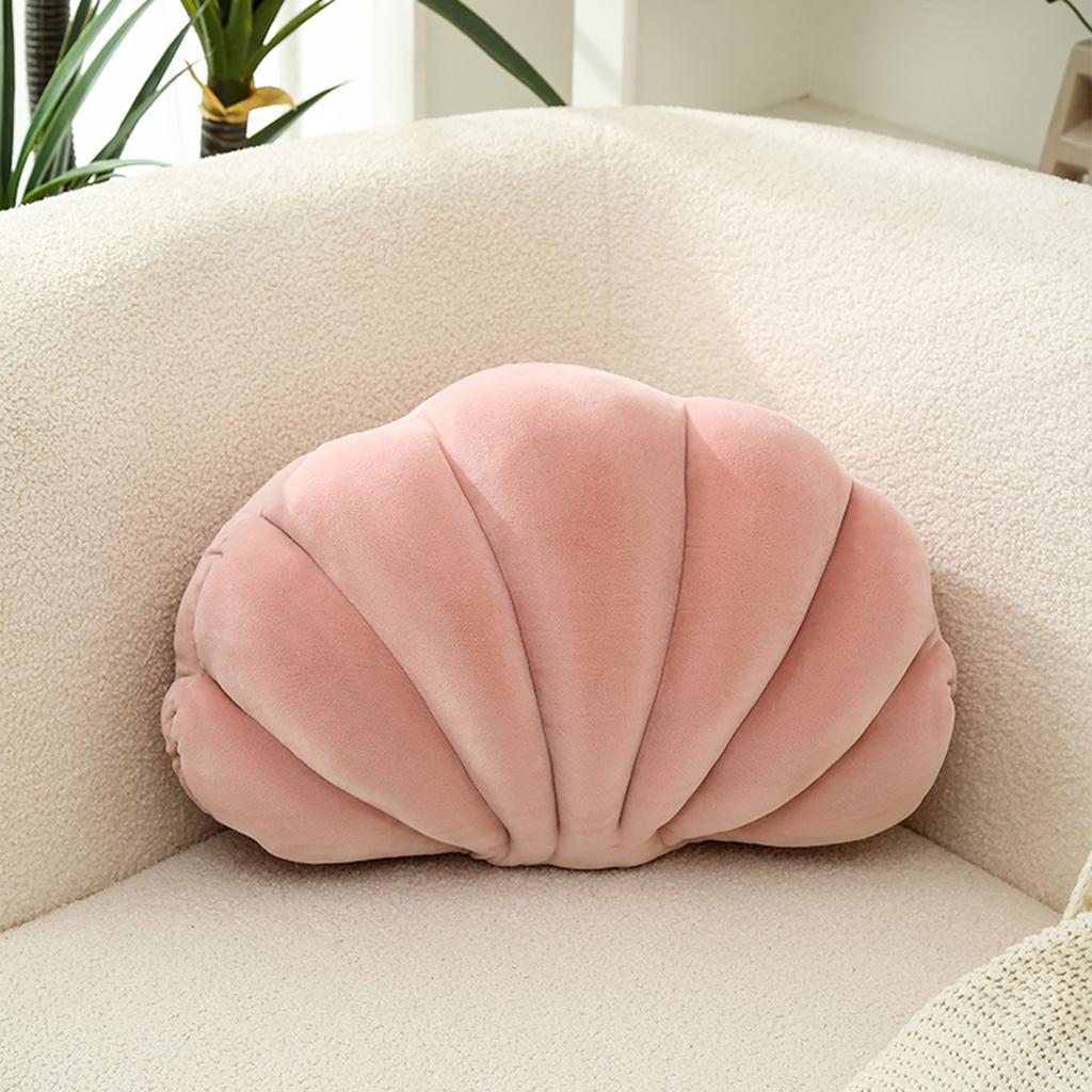Pillow Cushion Soft Textured Vibrant Color Shell-Shaped Stuffed Throw Pillow Soft Wear Resistant High Elasticity Floor Cushion