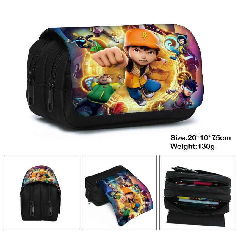 Elements Hero Boboiboy Layer Pencil Case With Spacious Storage For Students And Kids