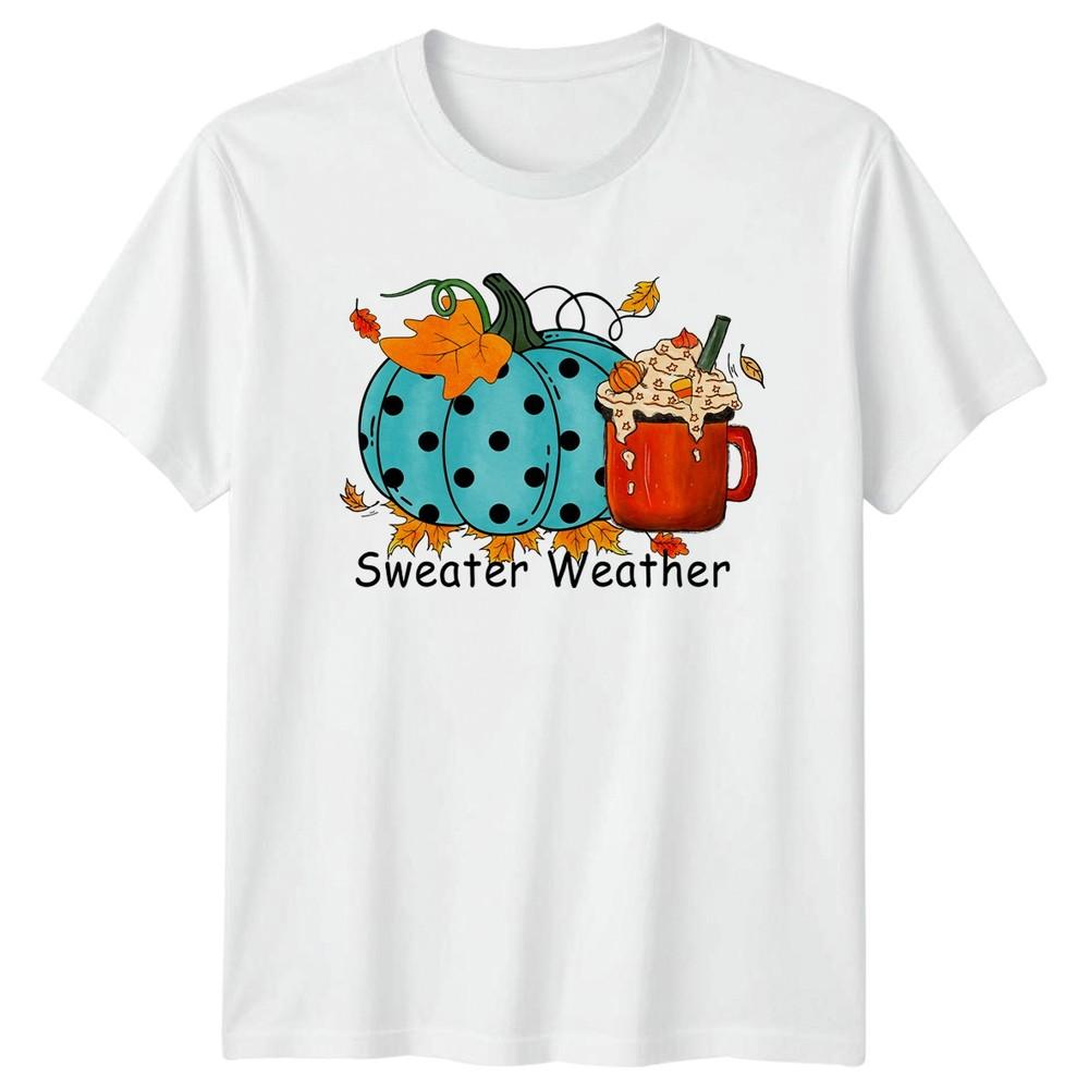 Sweater Weather Unisexs TShirt Cozy Seasonal Holiday Fall Autumn Gift For Her S