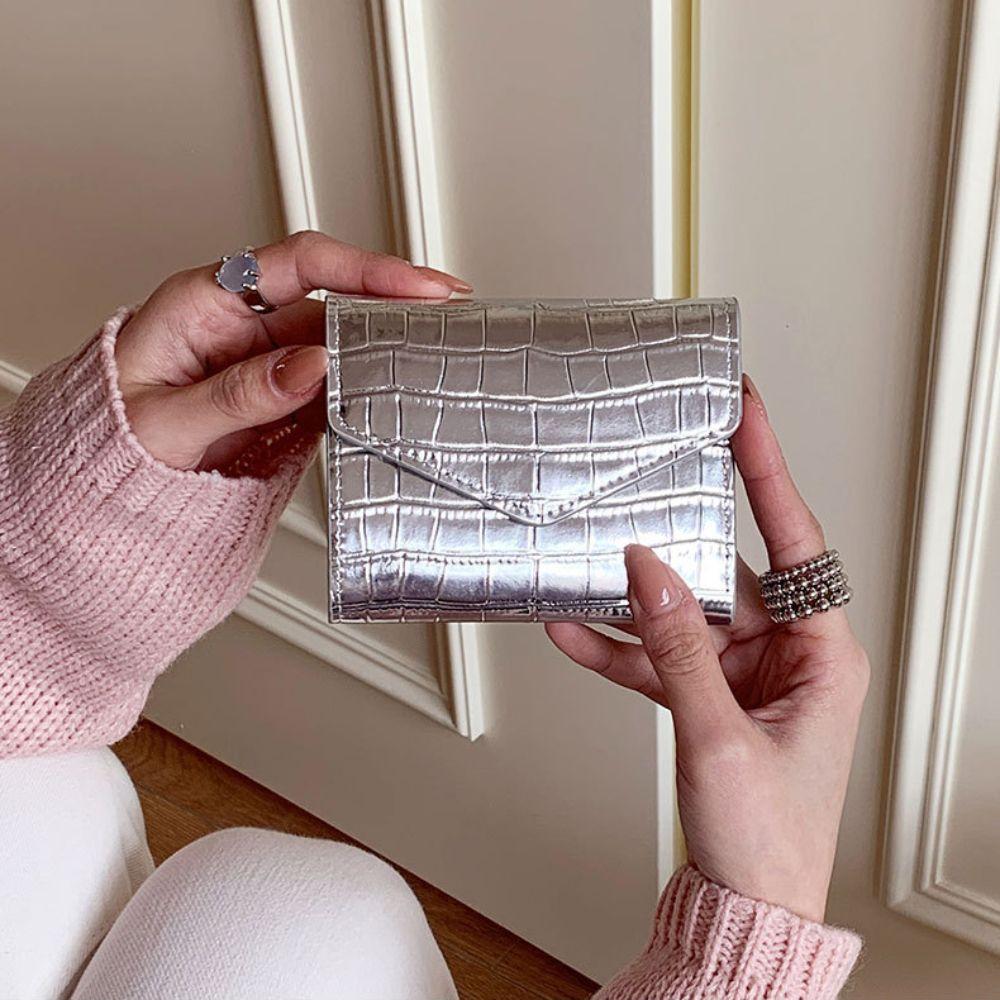 Ultra-thin Laser Women's Wallet Large Capacity Multi-card Slot Card Holder PU Leather Portable Photocard Bag Outdoor