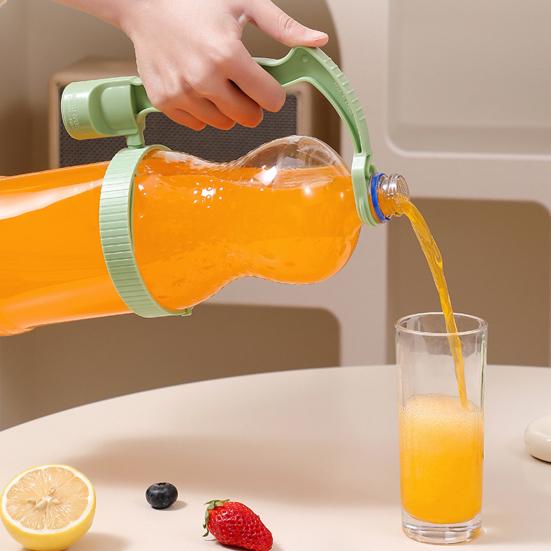 Yousheng Beverage Handle with Bottle Opener Adjustable Bottled Drink Carrier Grip Pouring Handle Reusable Cola Soda Water Bottle Plastic Grab Handle