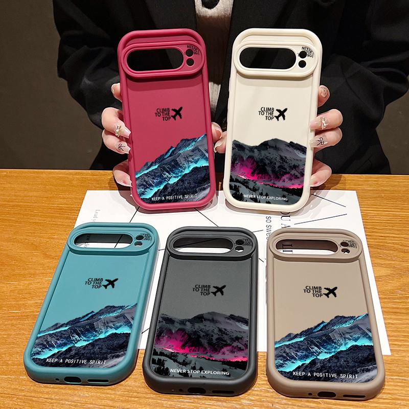 Чохол для Google Pixel 9 8 7 Pro 9 Pro XL 9A 8A 7A Візерунки подорожей Снігові гори Цукерковий колір М'який ТПУ Силіконовий Ударостійкий Чохол для телефону