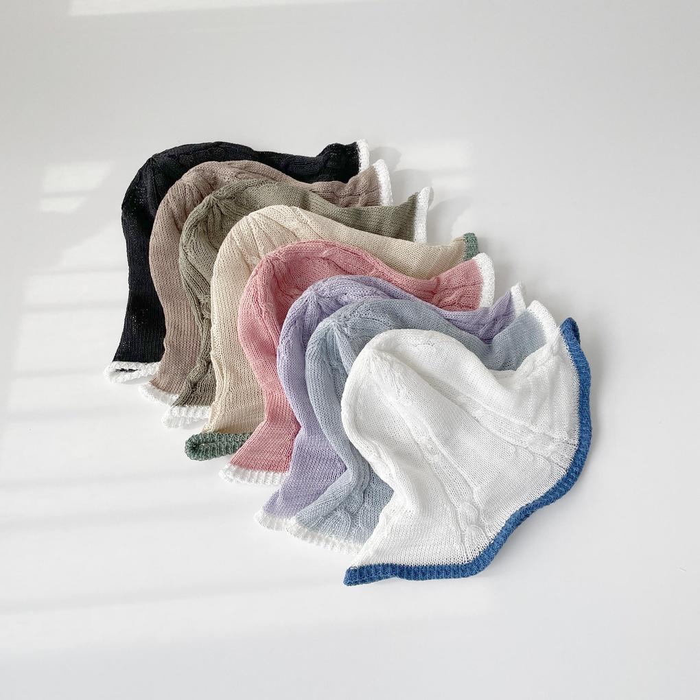 Men s and Women s Daily Bucket Hat Loose Fit Knit Bucket Hat Khaki