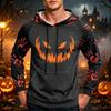 Men's Loose Fit Printed Hoodie with Pocket and Drawstring Casual Sweatshirt for Everyday Wear