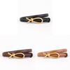 Leather Belt For Women With Alloy Buckle And Punk Style For Casual Wear