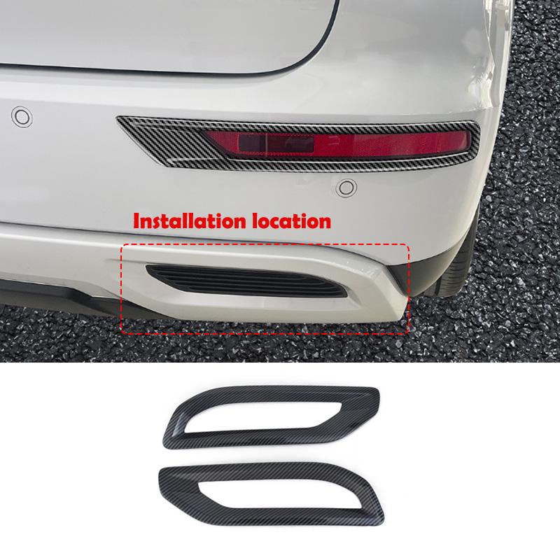 For Mitsubishi Outlander   ABS chrome Rear bumper rear Foglight Lamp decorative frame exhaust pipe air outlet trim