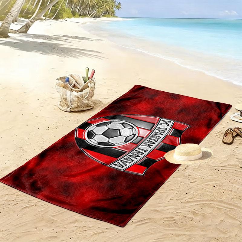 Asciugamano da Spiaggia Stampato FC Spartak Trnava, Asciugamano Grande Morbido ad Asciugatura Rapida per Spiaggia Campeggio Nuoto