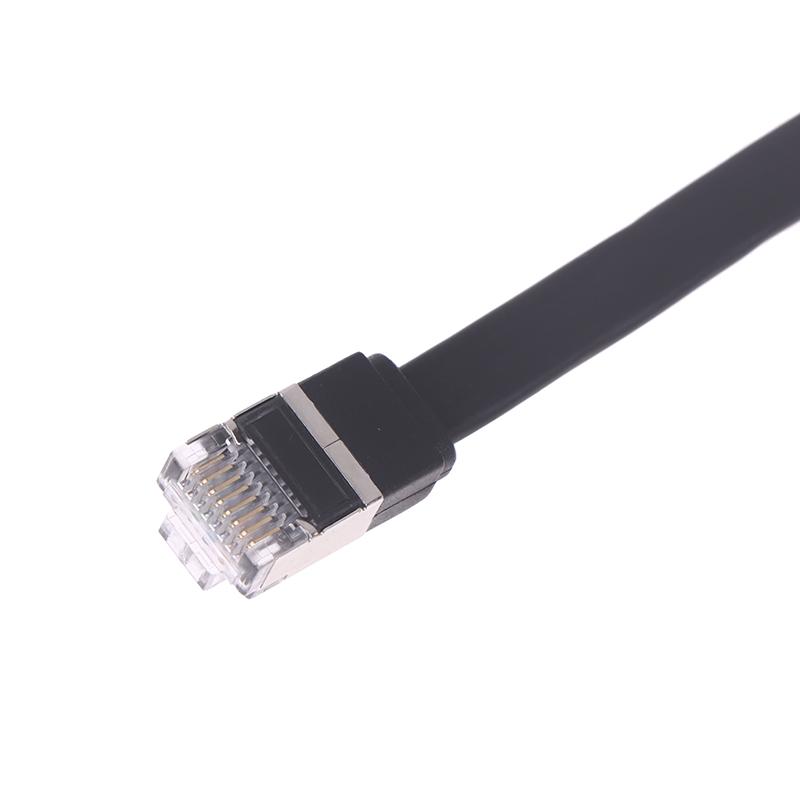 90 Graders Cat7 Nettverksforlengelseskabel Flat Ultra 10G Høyre /Venstre Vinkel Albue Nettverkskabel Rj45 Hann til Hunn Adapterledning