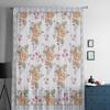 Cortina Transparente Dibujada a Mano con Líneas de Hojas y Flores Para Dormitorio, Cortina de Tul Voile Para Decoración de Cocina, Salón, Tratamiento de Ventana