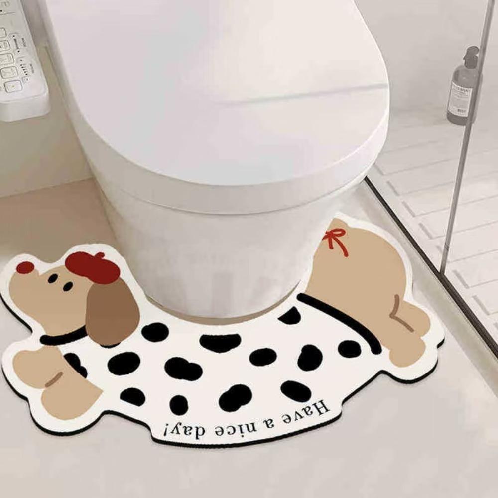 

Quick Dry Water Absorption Floor Mat Polyester Bathroom Carpet U-Shaped Bath Mat Kitchen Style C