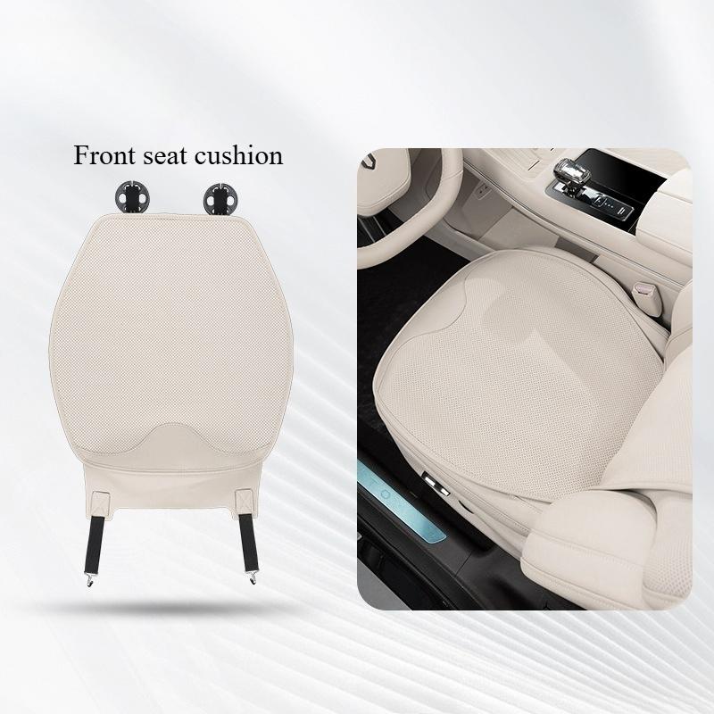 Universal Nappa Leather Car Seat Cushion All Season Soft Summer Seat Cover Protector Comfortable Car Seat Accessories
