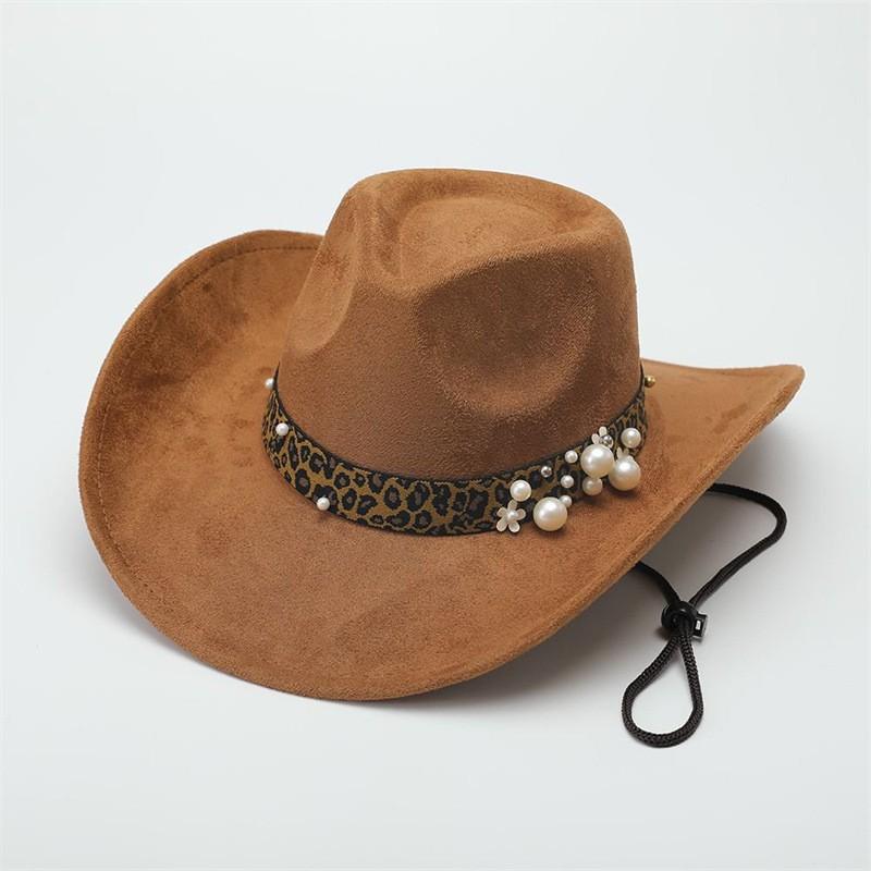 European and American New Accessories with Curved Brims Western Cowboy Hat Top Hat Tibetan Retro Jazz Hat Felt Hat Wool Riding Hat
