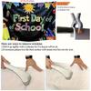 First Day of School 2D Backdrop, Blackboard Chalk Art Photography Background for School Party Decor