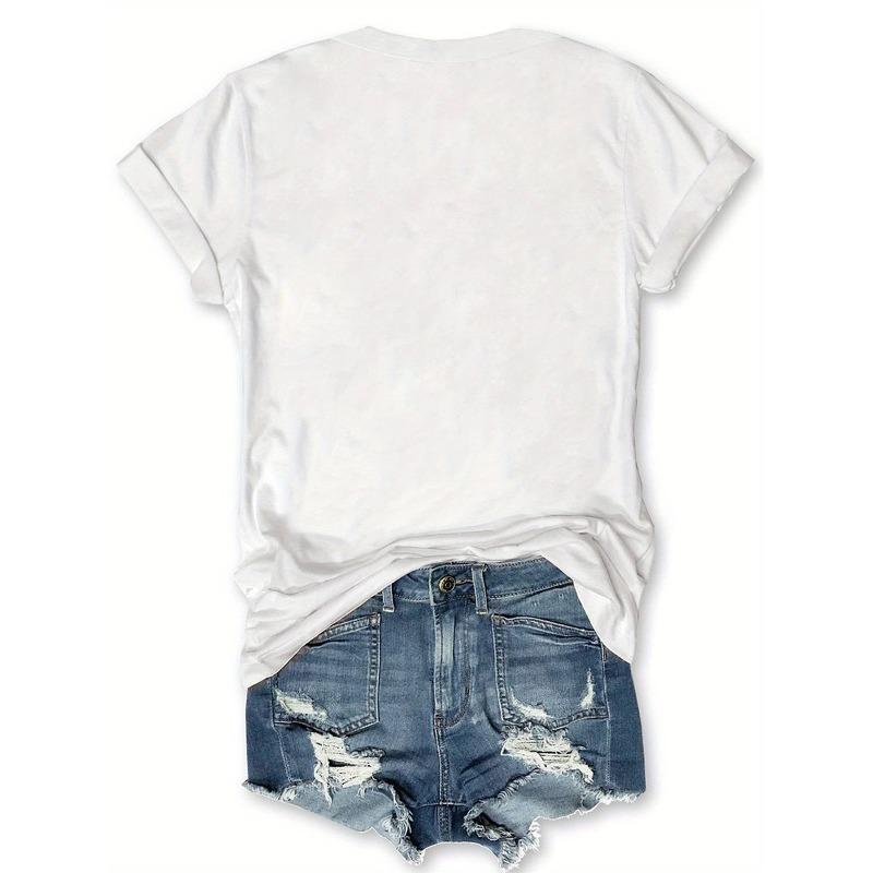 Europese maten T-shirt met korte mouwen en letterprint