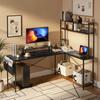 L-Shaped Computer Desk, 1.7m Reversible Corner Gaming Desk with Monitor Stand & Movable CPU Stand, Modern Stylish PC Table Sturdy Work Workstation for