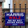 Kamala Harris Tim Walz Waltz with Metal Stake Yard Sign Flag Gate Decor Kamala Harris Tim Waltz 2025 Lawn Sign