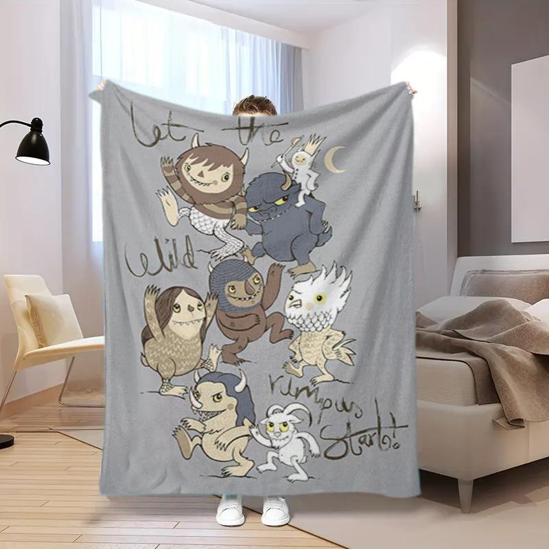 Let Wild Rumpus Start Blanket Suitable All Seasons Soft Comfortable Sofa Office Home Blanket Holiday Birthday Gift Blanket Camping Trip Sofa Blanket