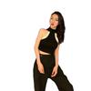 Fashion Color Womens Blocking Sleeveless Strapless Sexy Camisole Knitted