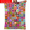 2D Flat Printing 1pc Colorful Floral Pattern Fleece Blanket Non-Real Lightweight And Warm Suitable for Bed Sofa Office Camping And