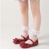 Breathable Lace Trim Kids Socks Stretchy Fit Baby Girls Ankle Socks for Newborns To Infants 4 Color Avaliable