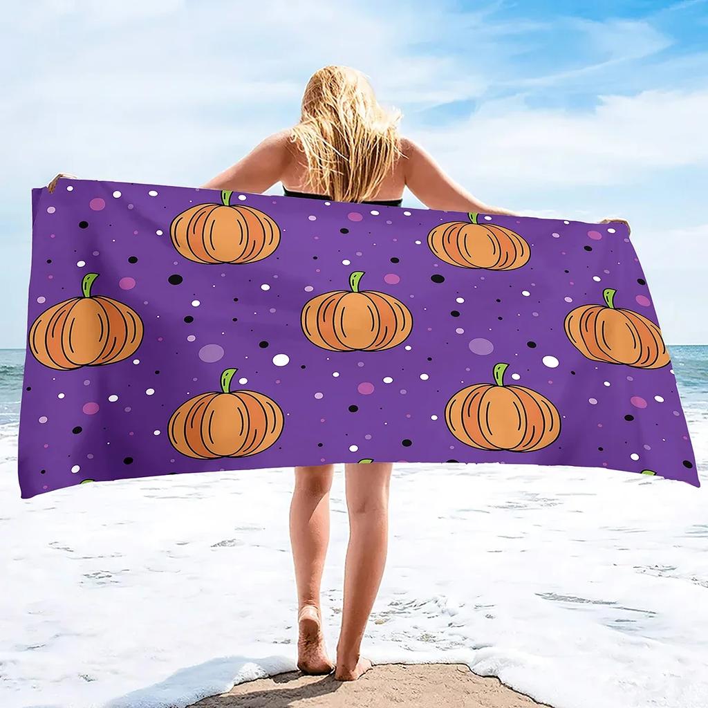 Halloween Beach Towels Sand Free Microfiber Adults Beach Towels Quick Dry Bath Towels Extra Large Lightweight Travel Beach Towel