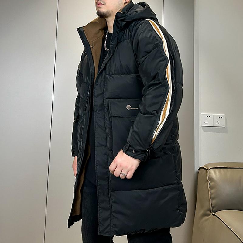 Übergröße 4XL-10XL Mode lange Parkas für Herren im Winter Übergröße Oberbekleidung mit Kapuze lässig locker dick warm Wintermantel