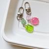 Colorful Jelly Pineapple Turtle Charm Keychains Drip Gum Retro Turtle Pendant Keyring Hanging Ornament Pendant Accessories Gift