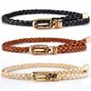 Leather Braided Thin Belt For Woman Dress Shirt Decorative Waist Strap  Pin Buckle Female Waistband Ladies Waist Rope