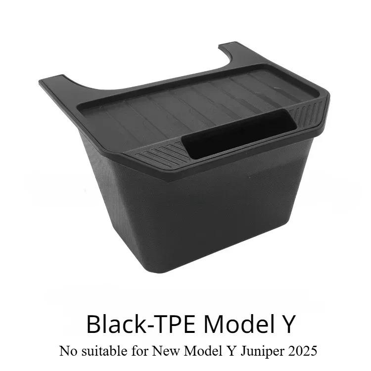 For Tesla Model Y 2025-2025 Accessories Rear Seat Storage Box Organizer Center Console Bins Backseat Garbage Can Under Seat
