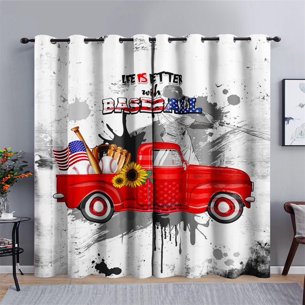 3D Cheap Modern Luxury Sports Cars Cool 2 Pieces Shading Darkening Curtain for Living Room Bedroom Kitchen Treatment Hook Decor