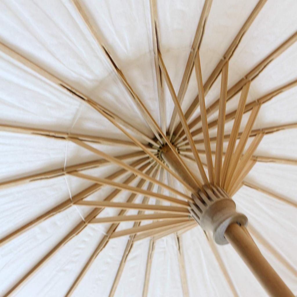 Smiti Japanese Paper 9 Diameter Set of 5 Umbrella, Umbrella, Parasol, Plain, Colors, 60cm, White,