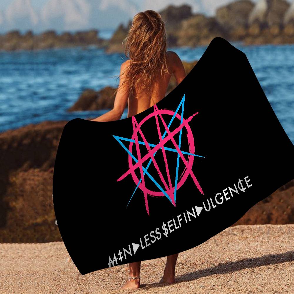 A-Mindless Self Indulgence-S Microfiber Printed Beach Towel Mountain Climbing Yoga Beach Swimming Running Absorbent Soft Towel