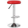 Bar Stool Set 2 Pcs Red Faux Leather