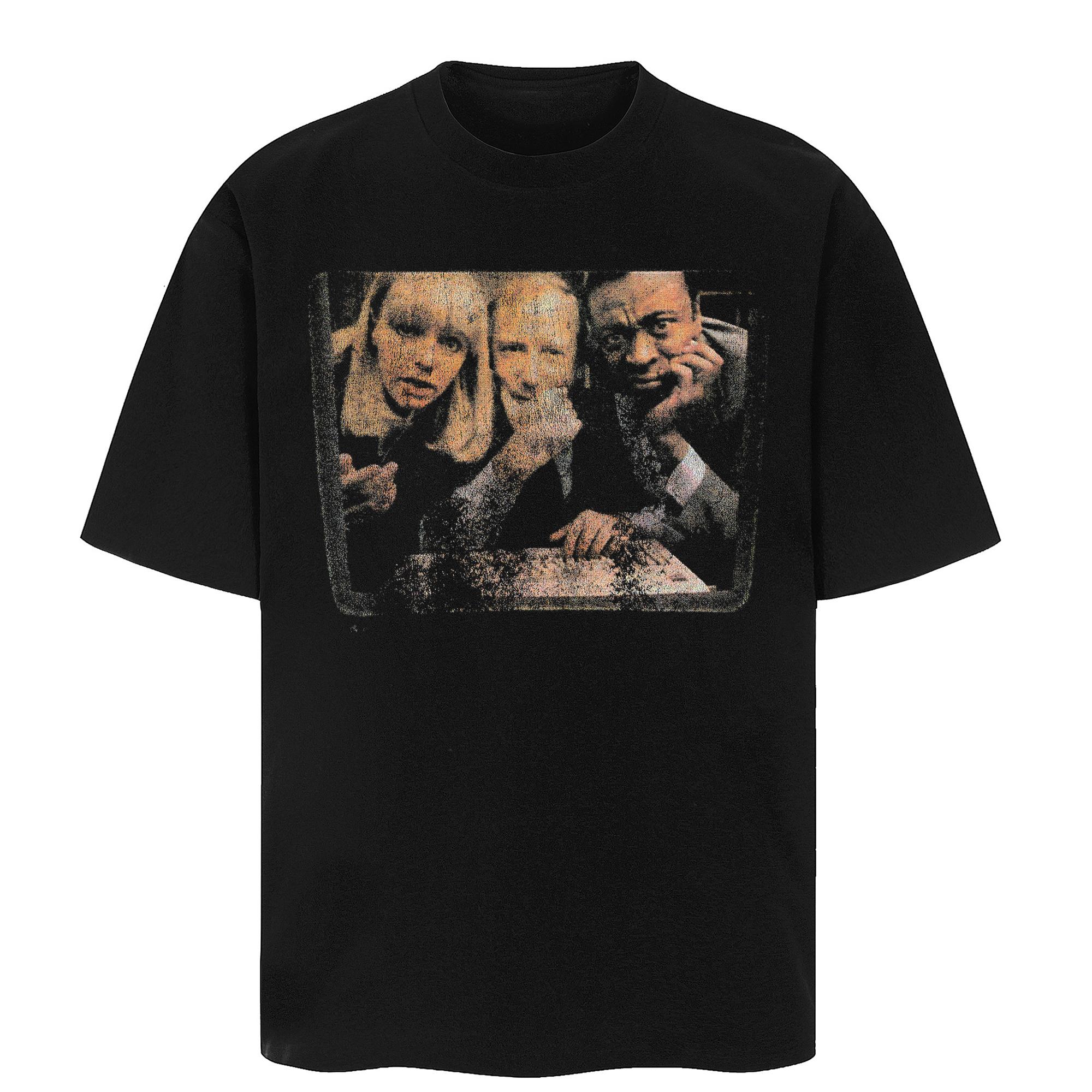 

Уличная футболка с забавным рисунком, хлопковая промытая черная футболка, топы унисекс, футболки, летняя футболка с короткими рукавами XXL чёрный