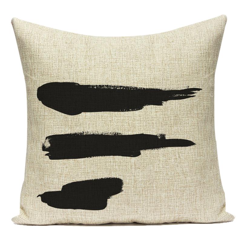 Motto Letters Printed Home Decor Cushion Covers Polyester Black White Pillow Cover Sofa Bed Car Decorative Pillow Case