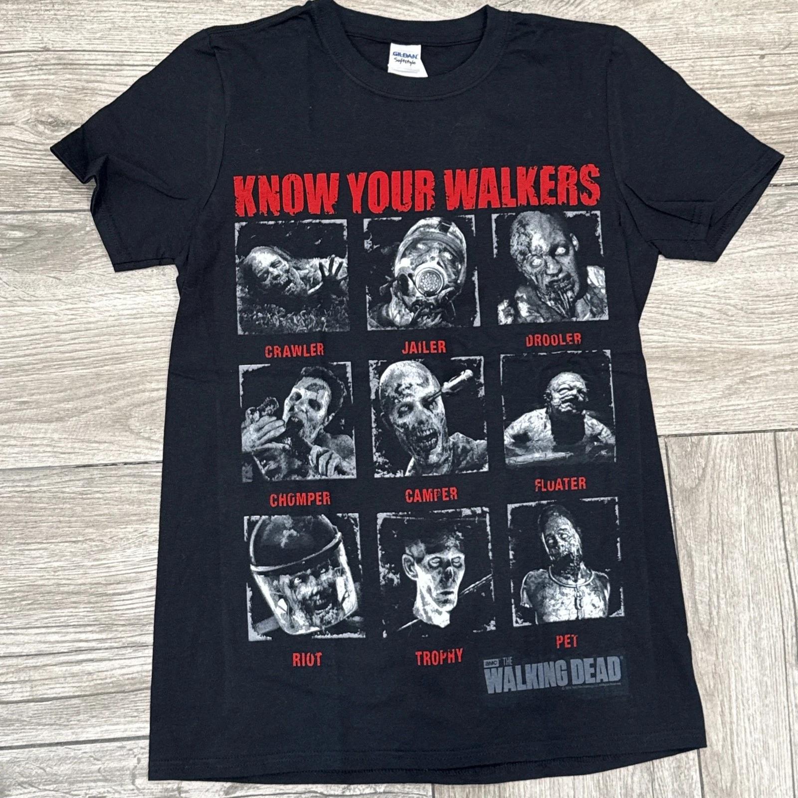 2014 AMC The Walking Dead Zombie Know Walkers Crawler Jailer T-Shirt Size Small XL