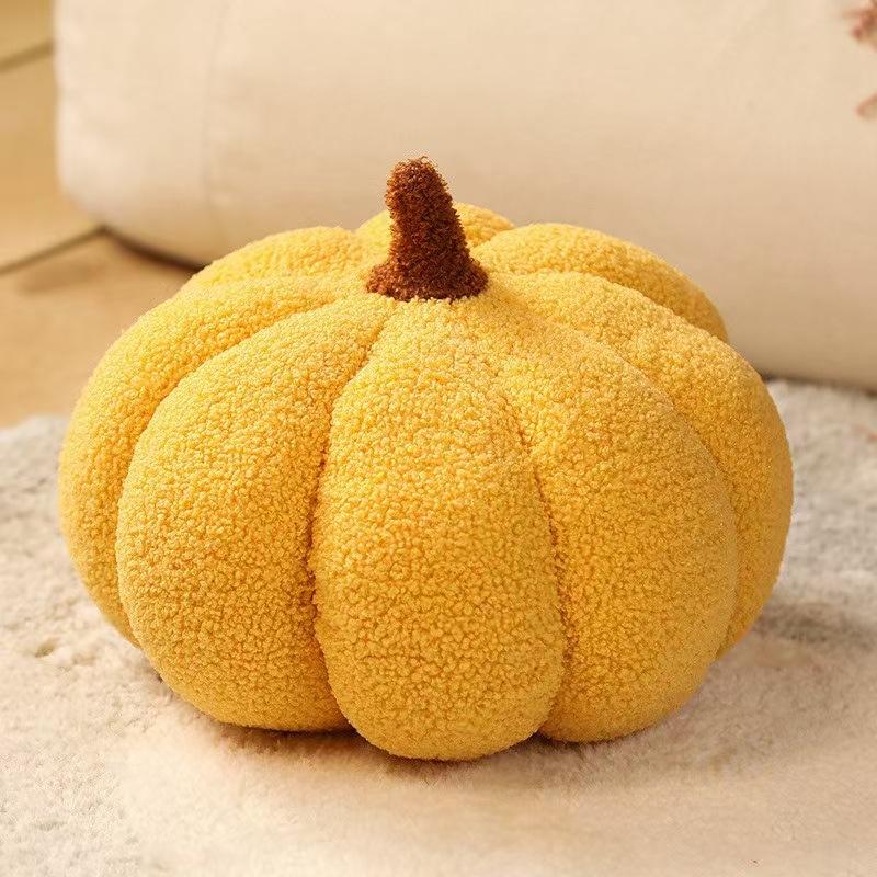 Simulation Pumpkin Persimmon Throw Pillow Small Pumpkin Plush Toy, Home Decoration Cushion Doll Halloween Gift