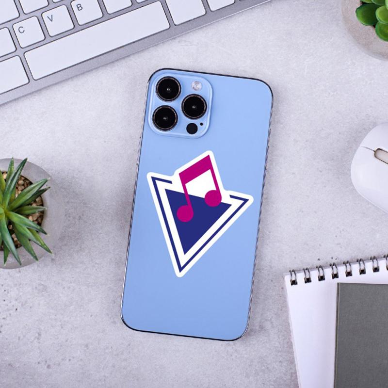 Cartoon Musical Note Stickers For Car Suitcase Skateboard Guitar Laptop Phone Notebook Diy Decor Waterproof Sticker Toys Gifts