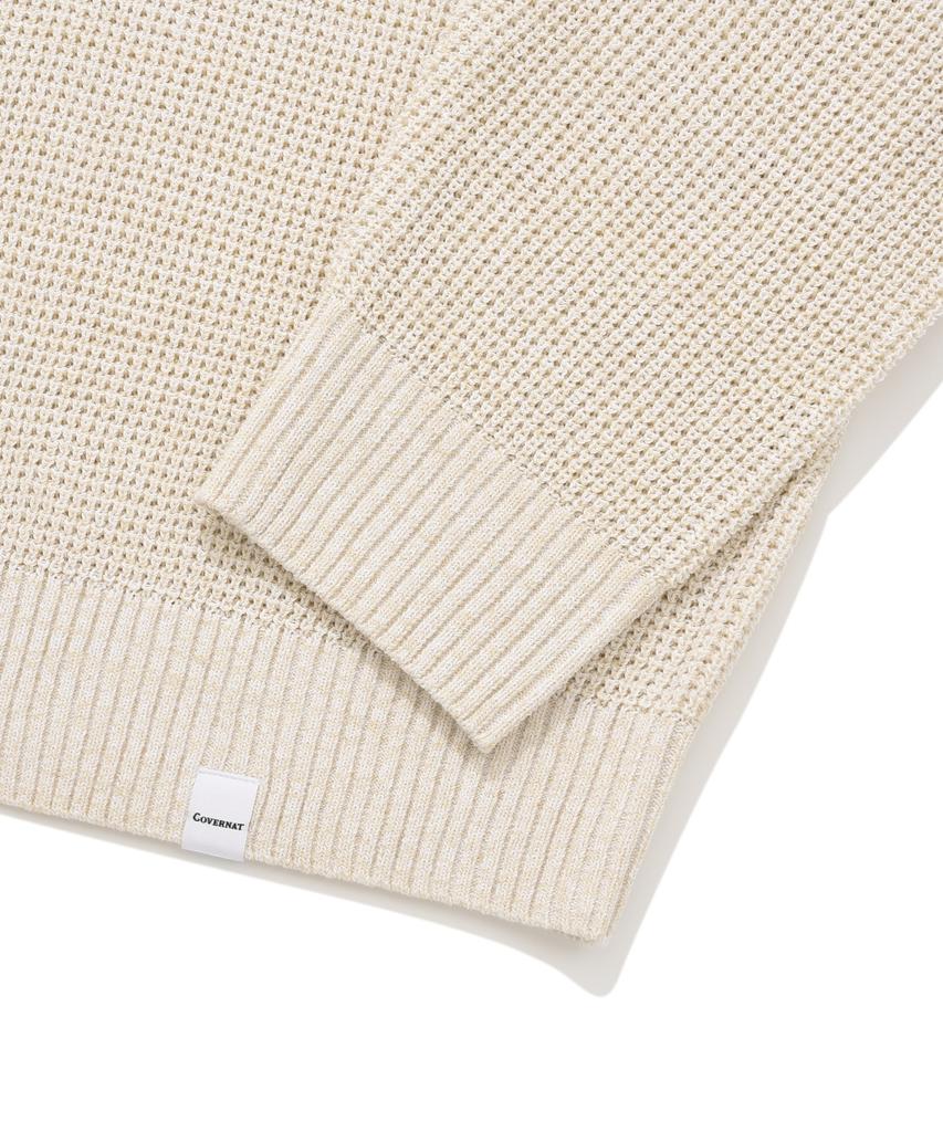 COVERNAT Open Collar Knit Ivory