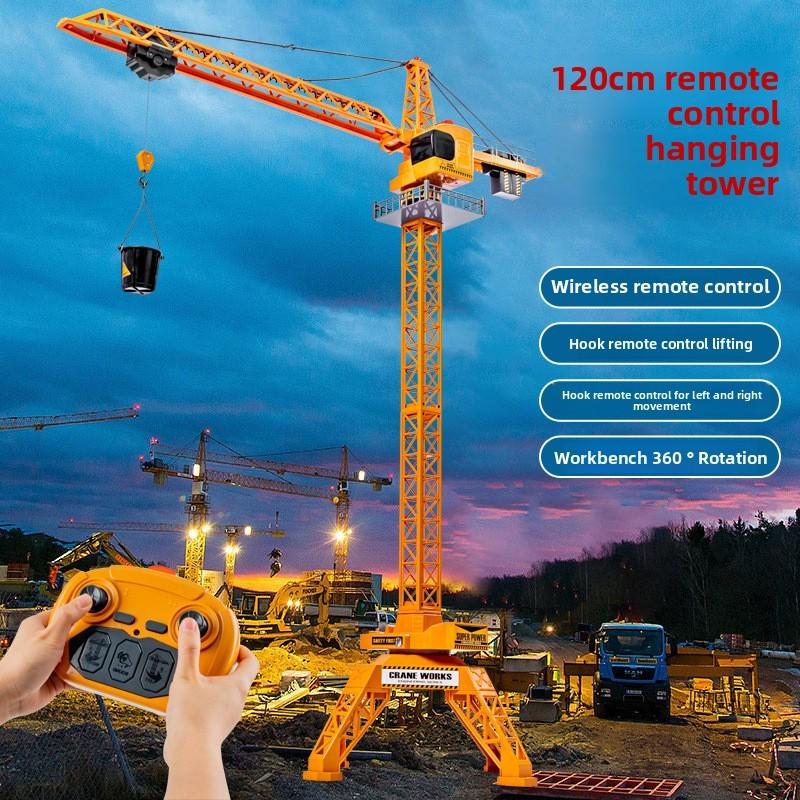 Tower Cranetoy With Remote Control And Sound For Kids Playroom