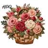 Actividades Manualidades de Tela DIY Cesta de Flores Patchwork Kit Flores en Capas Sala de Manualidades Decoración de Pared Proyecto de Costura Floral 3D para Adultos,