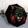 1pc Feline Flame Automatic Open/close, All-Season Portable Folding Cute Umbrella, Travel, Everyday, Formal Events068