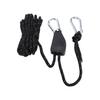 Camping Flaschenzug Seil Verstellbar Reflektierend Abspannleine Zelt Plane Abspannleine mit Metallflaschenzug 5 Meter Seil Schwarz