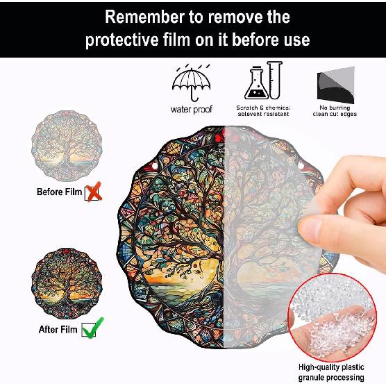 HOTIYOK Colourful Butterfly Stained Acrylic Window Hangings Cute Ornaments Wall Art Decor for Home Coffee Bar, Birthday Party Decorations