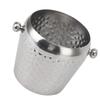 Ice Bucket Stainless Steel Mini Insulated Frozen Container for Bar Wine Champagne 1L Sliver