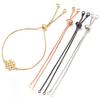 2pcs Copper Plated Adjustable Bracelet Extender Chains With Silicone Beads For Jewelry Making DIY Necklace Bracelets Accessories
