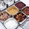 Stainless Steel Seasoning Storage Box 6/8 Grid Dessert Ingredient Box Food Preparation Box  Hot Pot