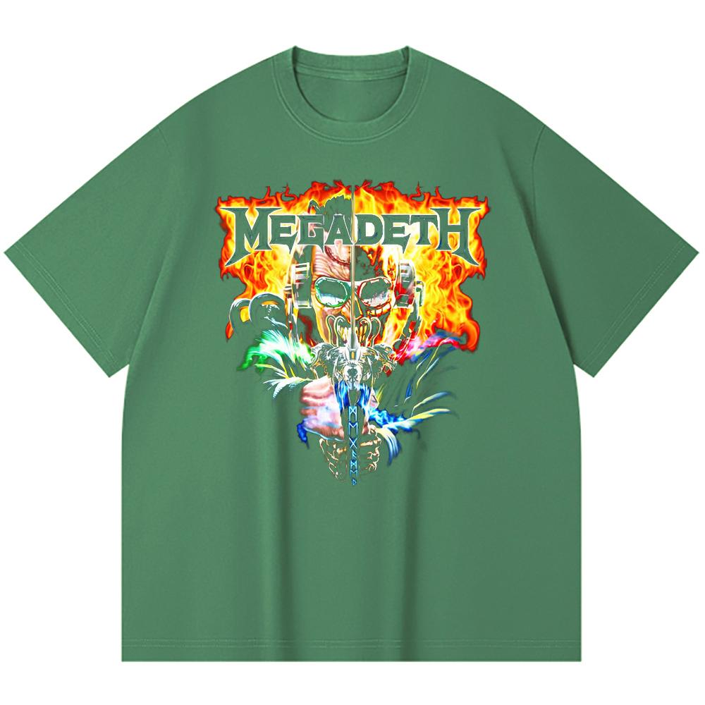 Tricou Heavy Metal 230 Gsm 100% Bumbac Imprimeu Trupă Rock Muzică Populară Tricou Unisex din Bumbac Gros